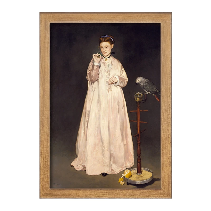 تابلو خندالو مدل نقاشی بانوی جوان اثر ادوار مانه در سال 1866 کد F12147