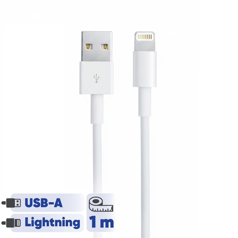 کابل تبدیل USB به لایتنینگ اپل طول 1 متر