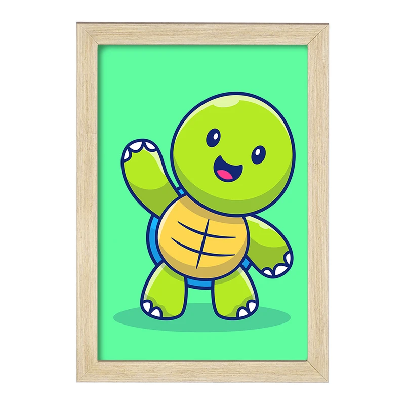 تابلو خندالو مدل حیوانات بامزه لاکپشت کد 29635