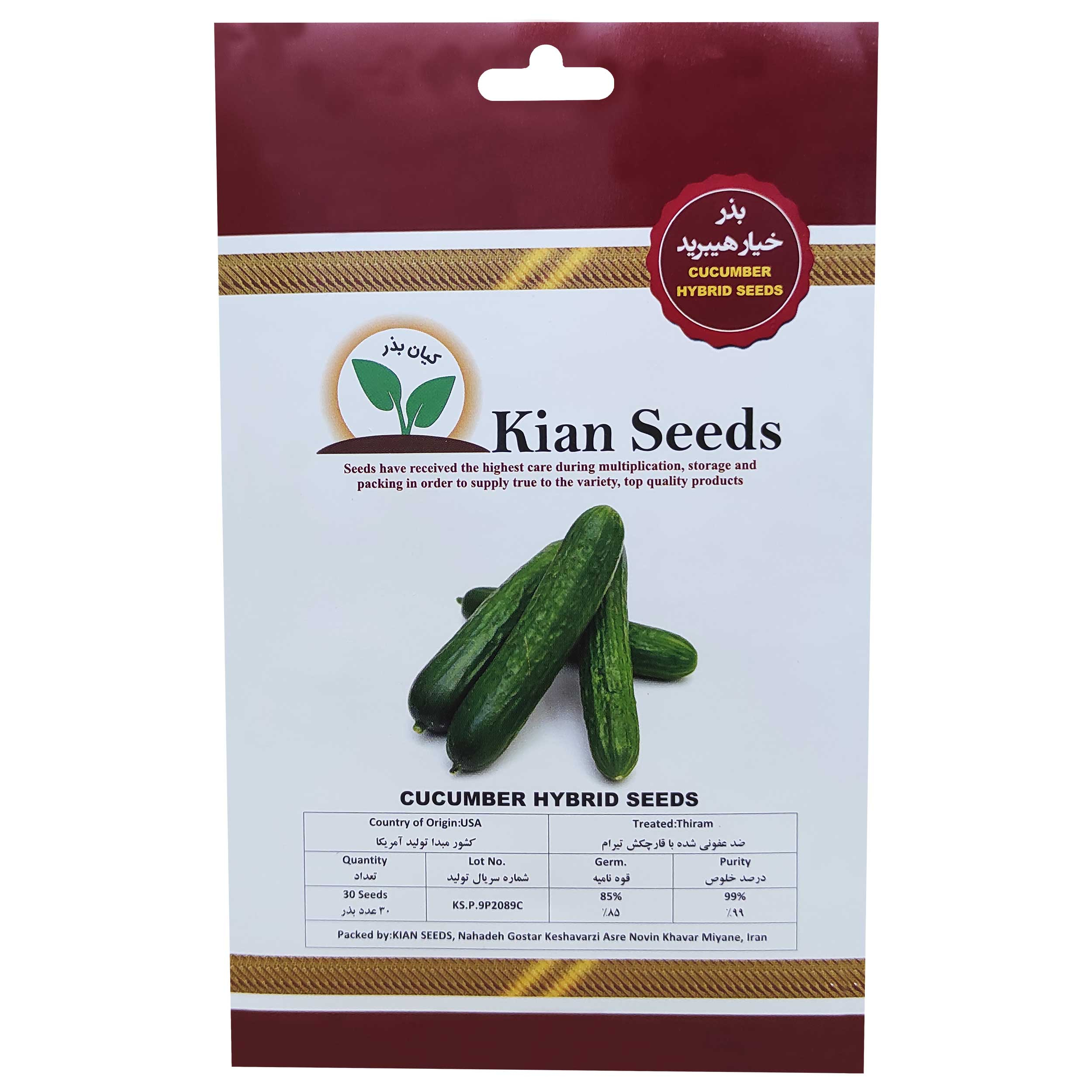 بذر خیار هیبرید کیان بذر کد KBZ-15