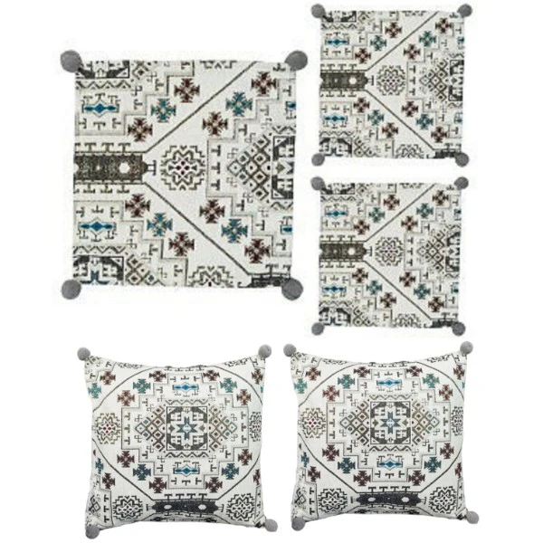 ست رومیزی کد 201 مجموعه پنج عددی به همراه کاور کوسن