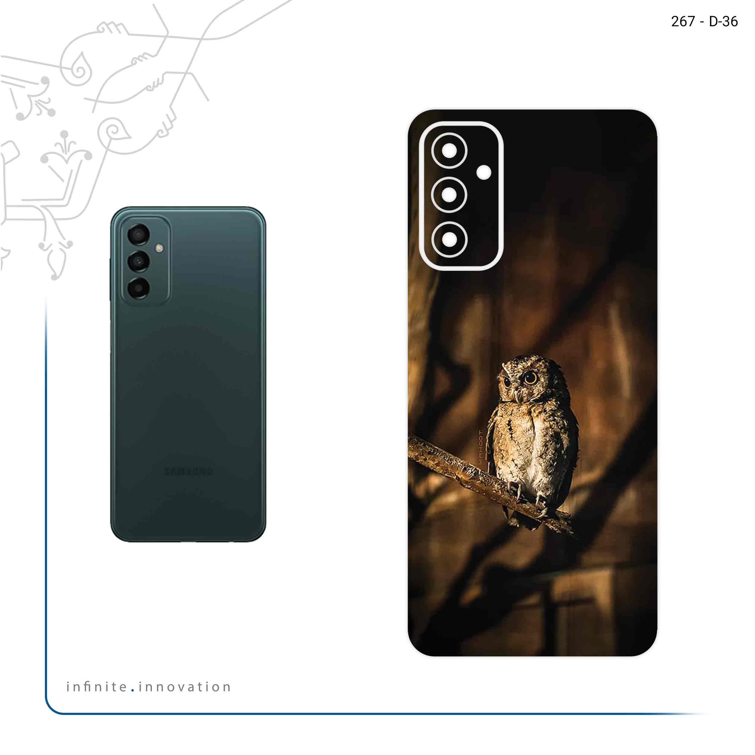 برچسب پوششی ماهوت مدل Owl مناسب برای گوشی موبایل سامسونگ Galaxy M23