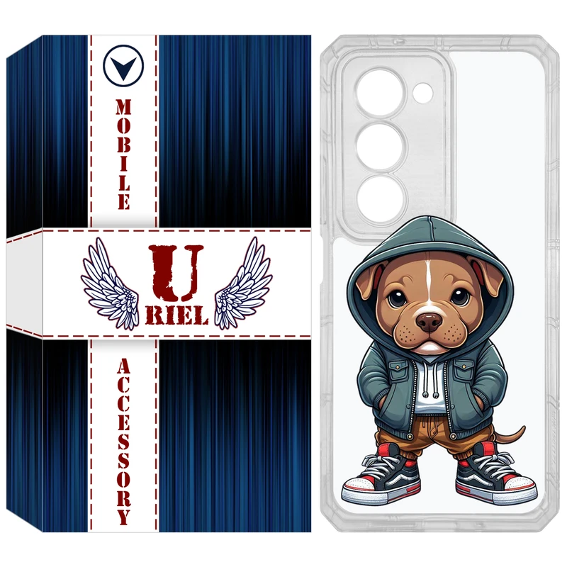 کاور یوریل مدل Clear کد 66 طرح سگ قهوه ای مناسب برای گوشی موبایل شیائومی Redmi 15 4G