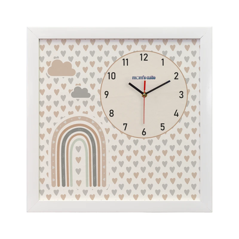 ساعت دیواری کودک مامز کیوتی مدل رنگین کد S 88