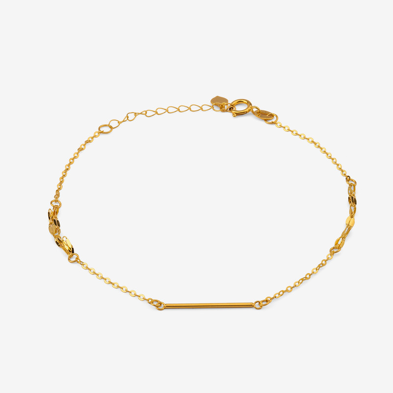 دستبند زنجیری طلا 18 عیار زنانه روبی آرت گالری مدل 313549