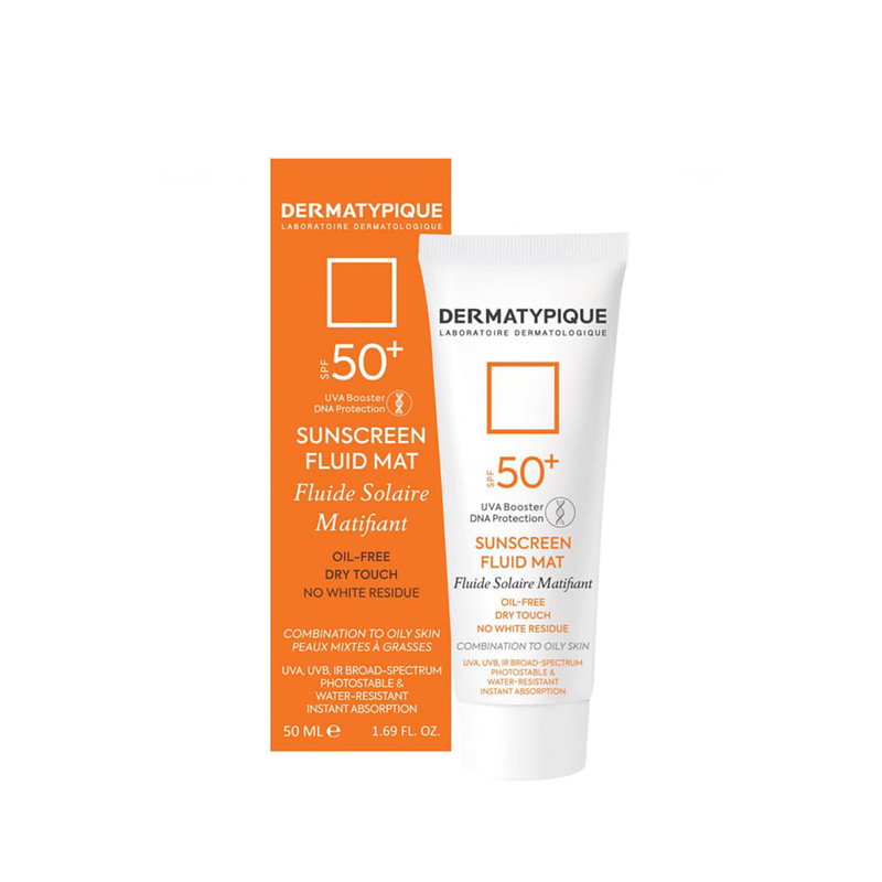 فلوئید ضد آفتاب بی رنگ درماتیپیک SPF50 مدل Fluid mat مناسب پوست های چرب و مختلط حجم 40 میلی لیتر فلوئید ضد آفتاب بی رنگ درماتیپیک SPF50 مدل Fluid mat مناسب پوست های چرب و مختلط حجم 40 میلی لیتر