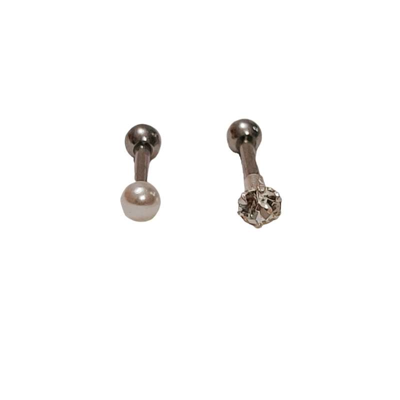 پیرسینگ نقره زنانه مدل نگین و کریستال مجموعه 2 عددی پیرسینگ نقره زنانه مدل نگین و کریستال مجموعه 2 عددی