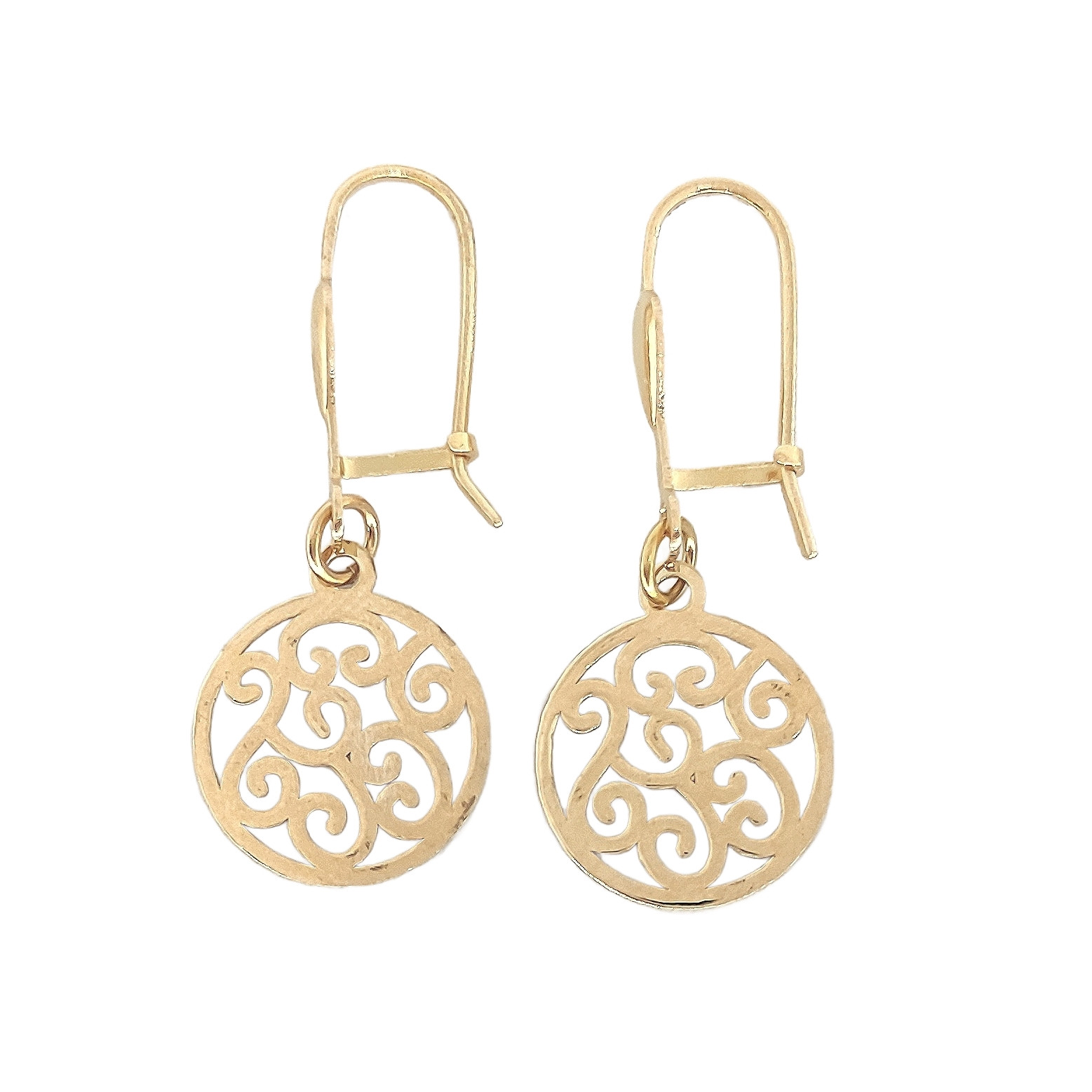 گوشواره طلا 18 عیار دخترانه طلا و جواهرسازی افرا مدل زرین 181