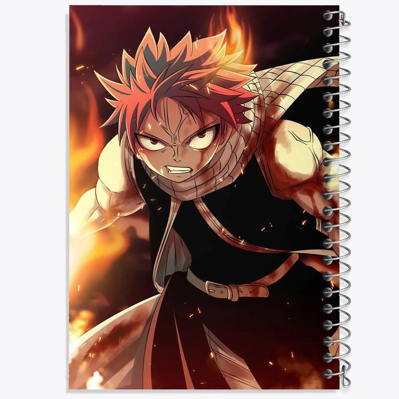 دفتر ژورنال نویسی 50 برگ خندالو مدل نقطه ای طرح ناتسو انیمه فری تیل Fairy Tail کد 16478