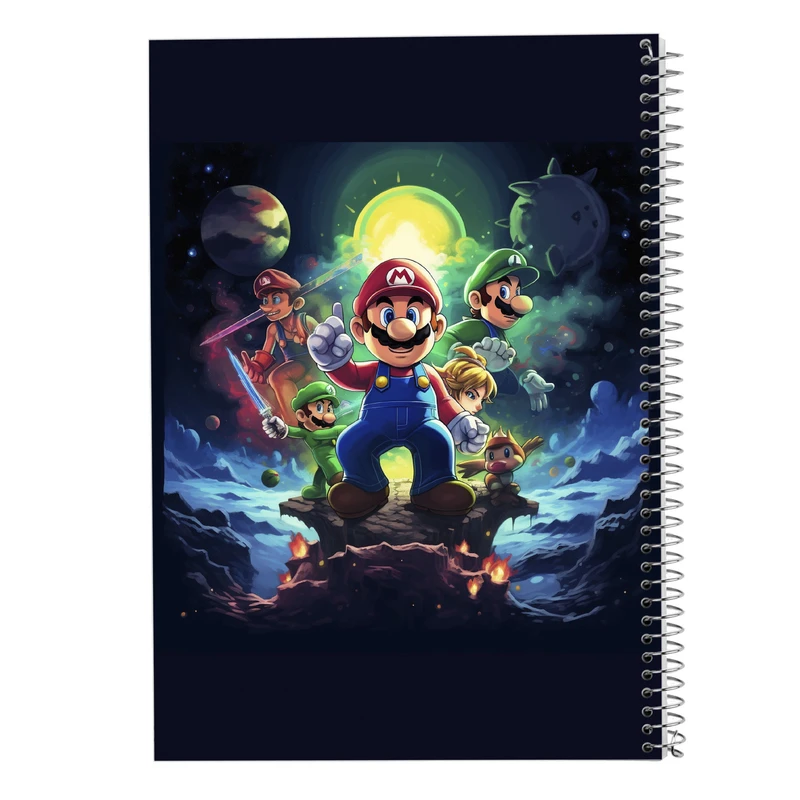 دفتر مشق 100 برگ مدوپد مدل سوپرماریو super mario کد DF2900