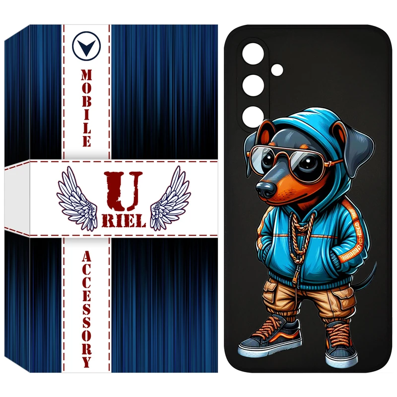 کاور یوریل قاب مدل KSH کد 49 طرح سگ مناسب برای گوشی موبایل سامسونگ Galaxy A54