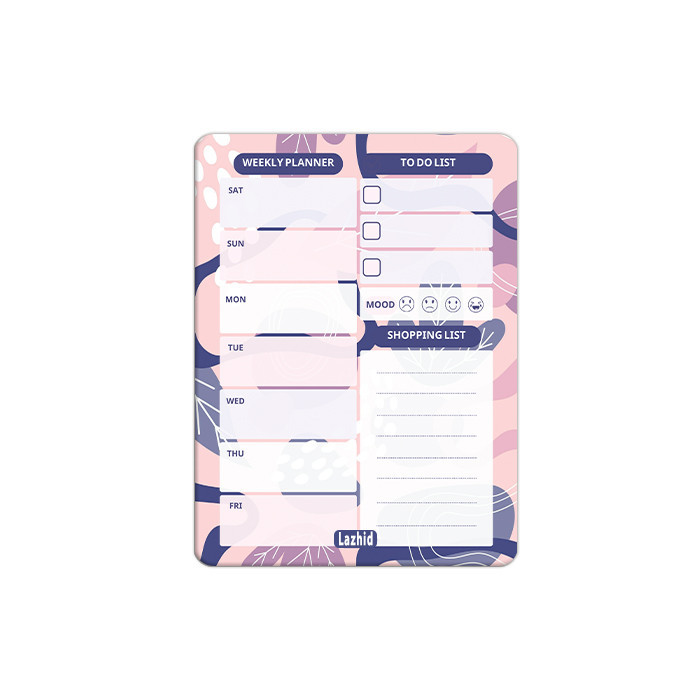 تخته وایت برد لاژید مدل برنامه ریزی سایز 14x18 سانتی متر