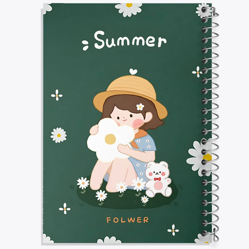 دفتر ژورنال نویسی 50 برگ خندالو مدل نقطه ای طرح دخترانه کیوت کد N3969