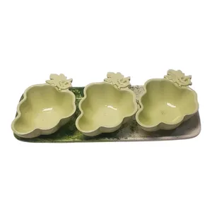 ست ۴ تکه کاسه و سینی سرامیکی مدل انگور 0340501