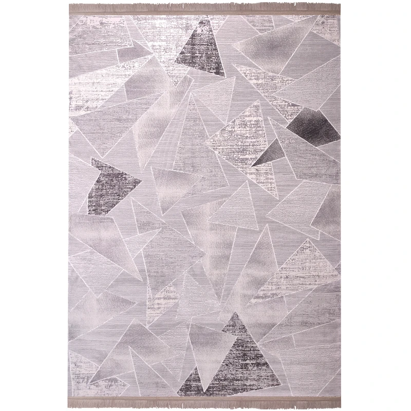 فرش ماشینی زمرد مشهد مدل NO021 زمینه سیلور