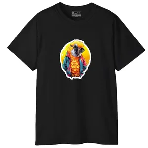 تی شرت آستین کوتاه مردانه پاد آفرین مدل اسپرت طرح طوطی باحال کد 0616