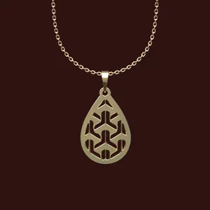 گردنبند طلا 18 عیار زنانه مدوپد مدل هندسی کد W2-1-1217