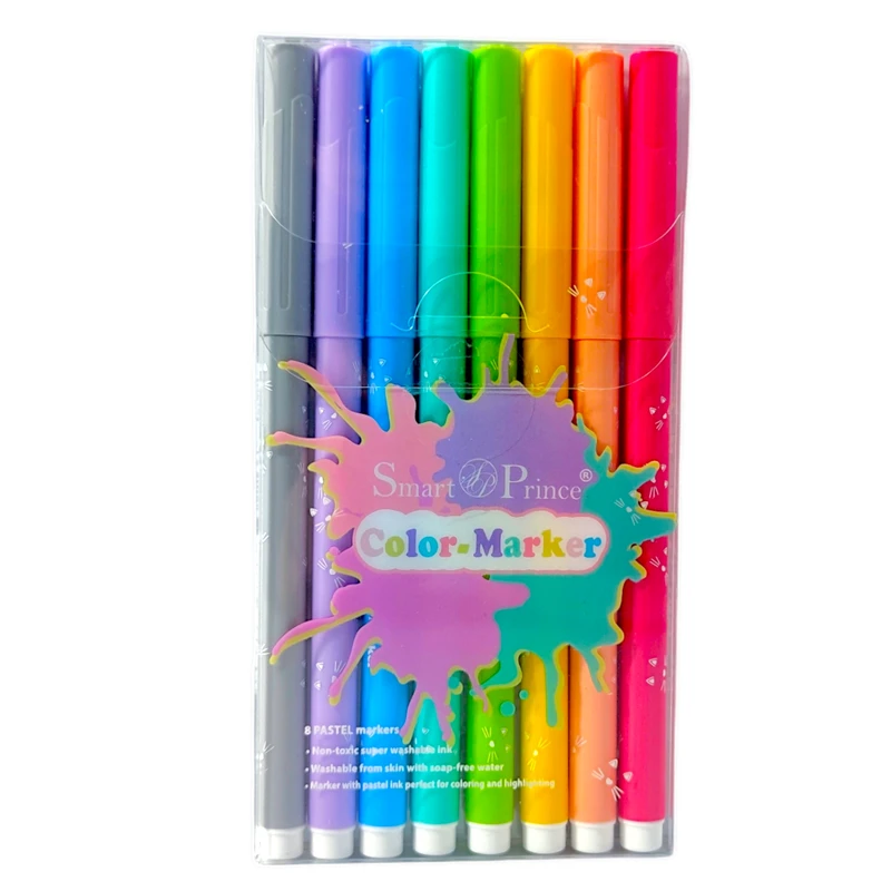 ماژیک رنگ آمیزی اسمارت پرینس مدل پاستلی بسته 8 عددی