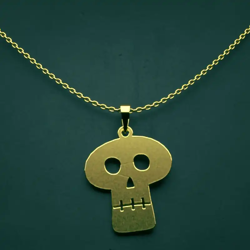 گردنبند طلا 18 عیار زنانه مدوپد مدل جمجمه کد K2-1-1068