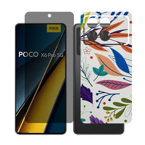 Glass Together model privacy Screen Protector Suitable for Xiaomi Poco X6 Pro Mobile Phone with Back cover sticker