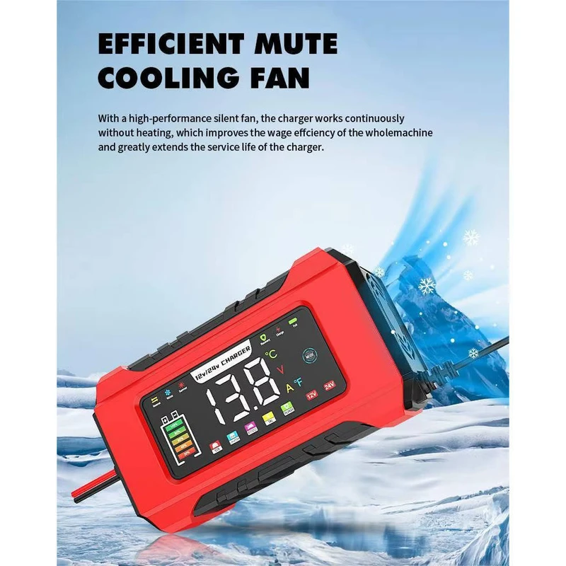 عکس شماره 16 : شارژر باتری خودرو مدل rj-c121501a-red