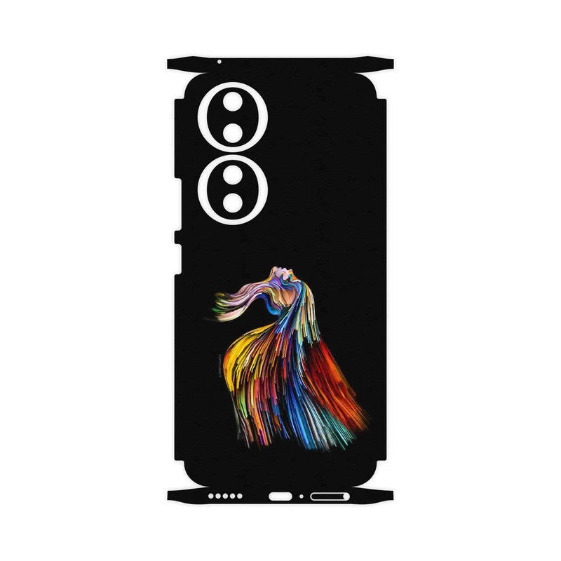 برچسب پوششی ماهوت مدل Rainbow Hair Digital Art-FullSkin مناسب برای گوشی موبایل آنر 90