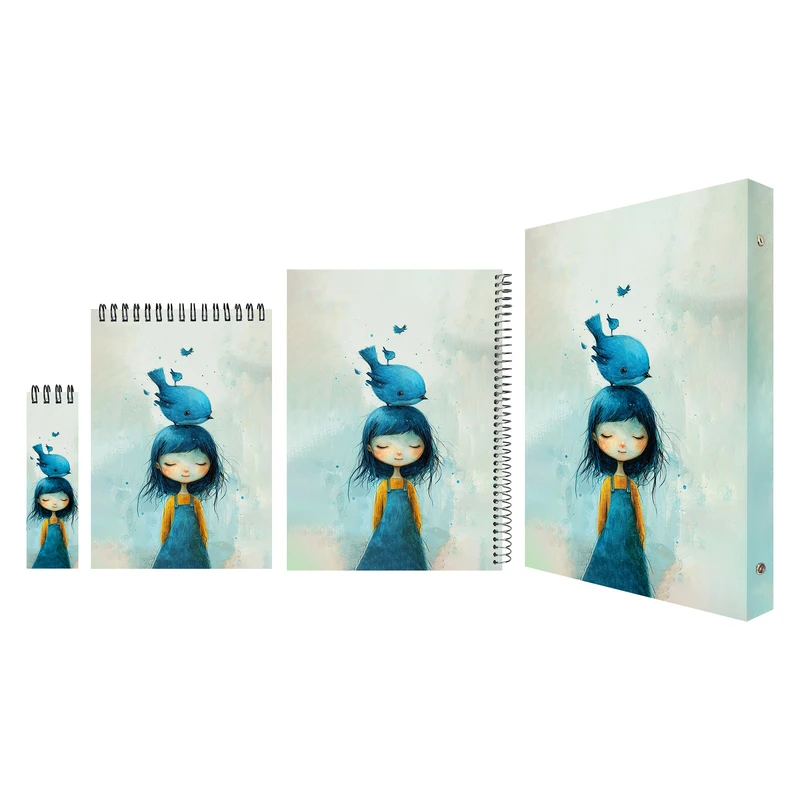 بسته لوازم تحریر پدیده نقش مدل چکاوک بسته 4 عددی 