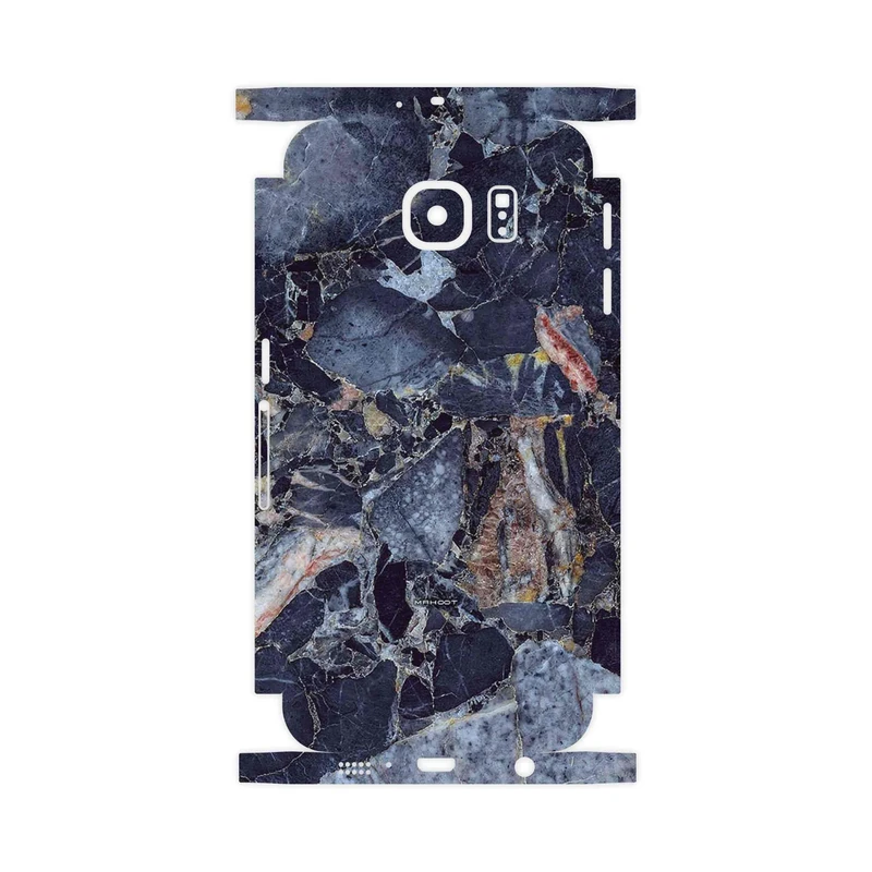 برچسب پوششی ماهوت مدل Broken black marble-FullSkin مناسب برای گوشی موبایل سامسونگ Galaxy S6 Edge