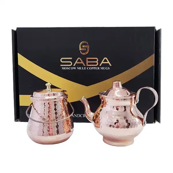 ست هدیه مدل زعفران دم کن و جا زعفرانی کد HS67