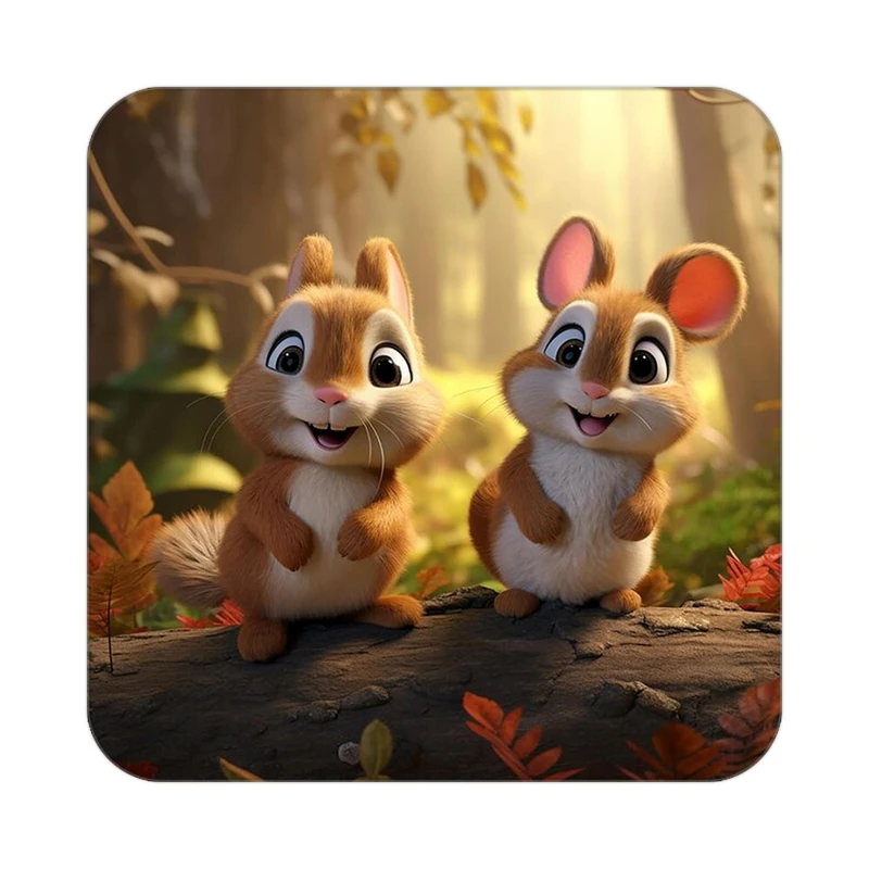 زیر لیوانی کاکتی طرح حیوانات کارتونی مدل mp28701