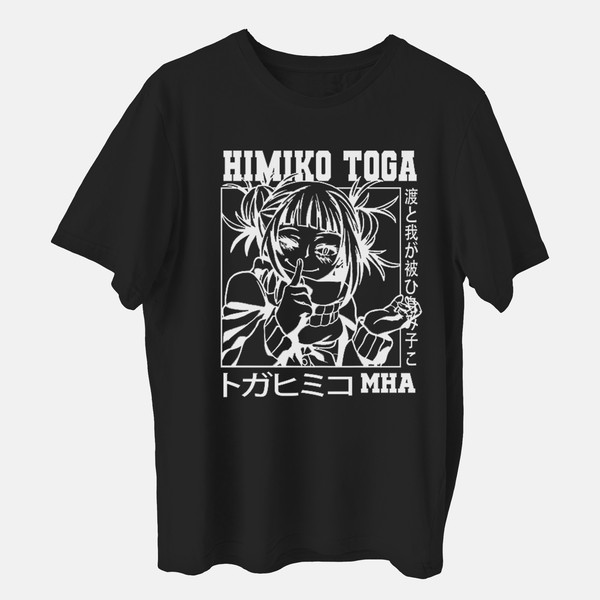 تی شرت آستین کوتاه دخترانه مدل انیمه ای توگا هیمیکو کد anm218