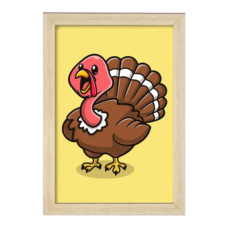 تابلو خندالو مدل حیوانات بامزه بوقلمون کد 29665