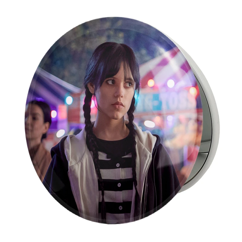 آینه جیبی خندالو طرح سریال ونزدی Wednesday مدل تاشو کد 25237 