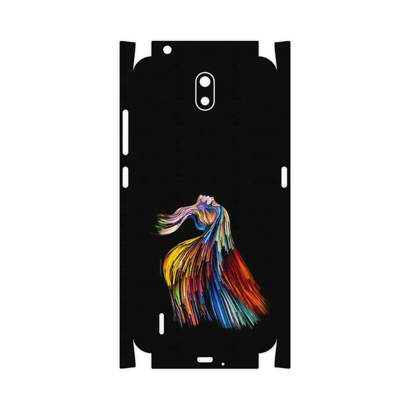 برچسب پوششی ماهوت مدل Rainbow Hair Digital Art-FullSkin مناسب برای گوشی موبایل نوکیا C1
