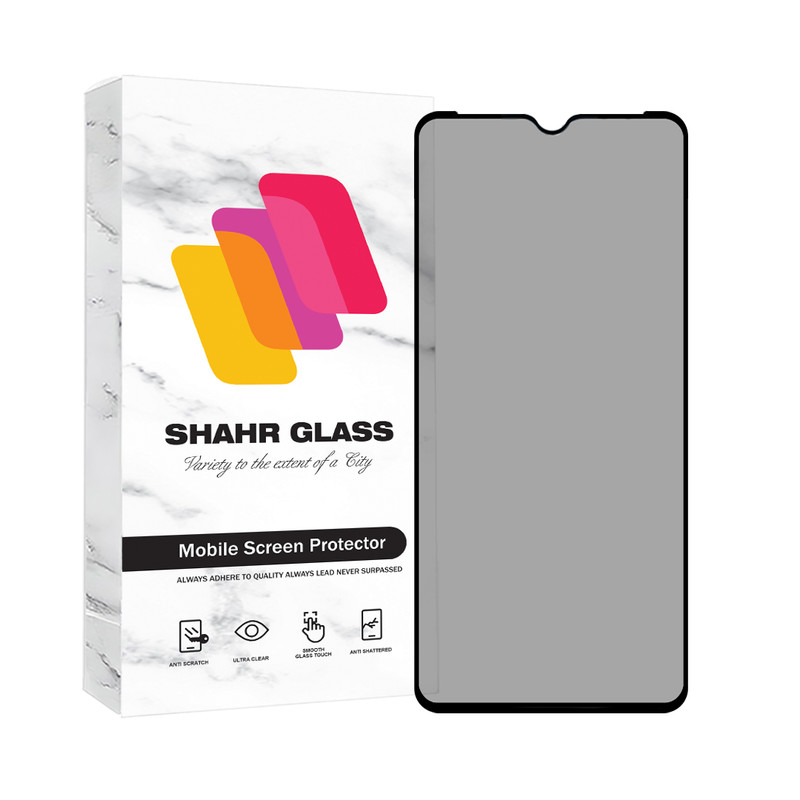 محافظ صفحه نمایش حریم شخصی شهر گلس مدل PRIVFULLS مناسب برای گوشی موبایل سامسونگ Galaxy A12 / A12 Nacho / M12 / M13 / A13 4G / A13 5G / A04 / A04s / A04e / A04 Core / M04 / A23 4G / A23 5G / M23 