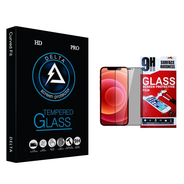 محافظ صفحه نمایش حریم شخصی دلتا مدل HD مناسب برای گوشی موبایل اپل Iphone 12 Pro MAX
