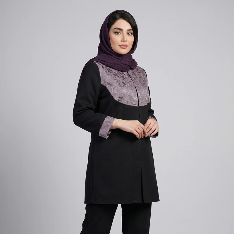 مانتو کتی زنانه مدل ژاکارد کد 02