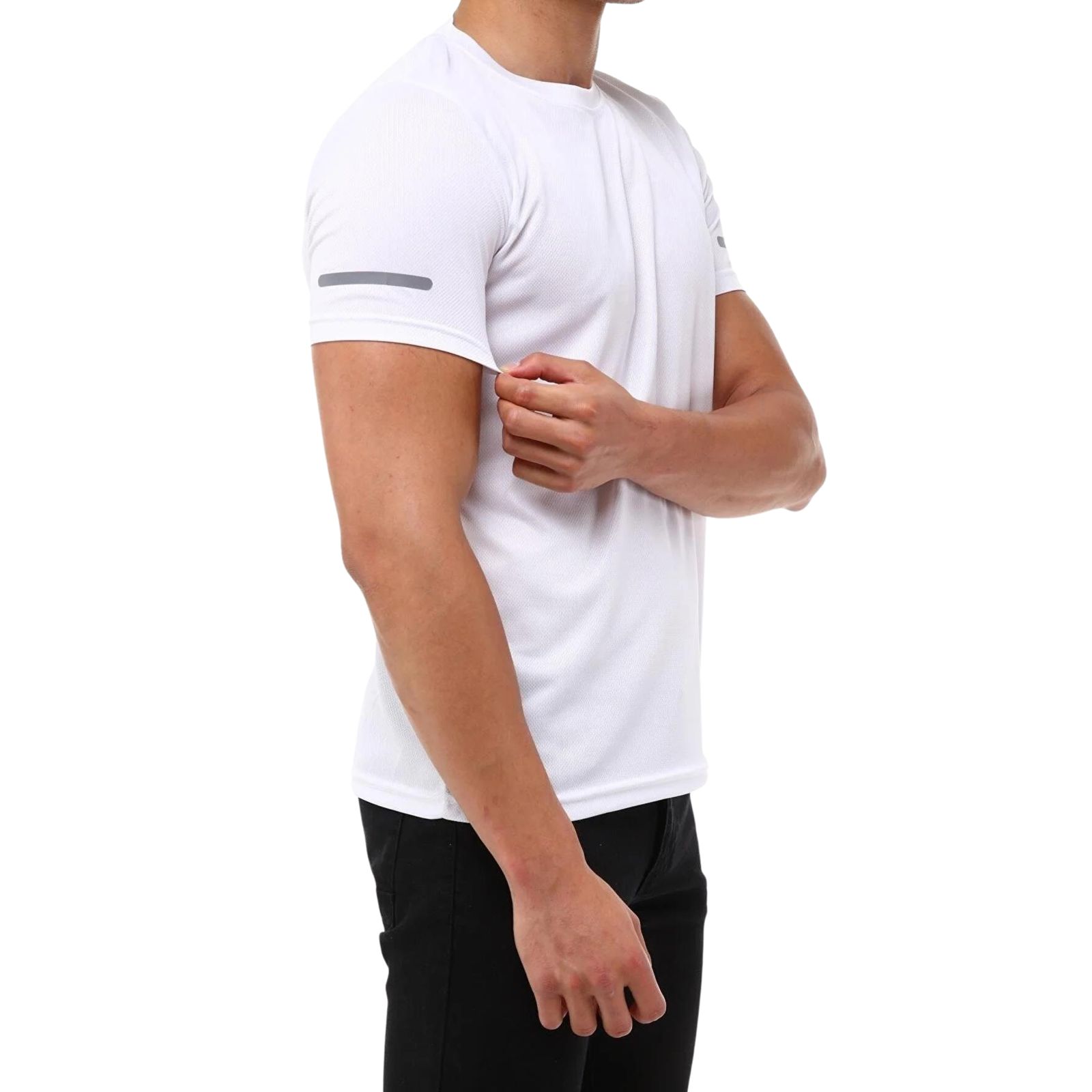 تی شرت آستین کوتاه ورزشی مردانه نوزده نودیک مدل TS1962 W -  - 5
