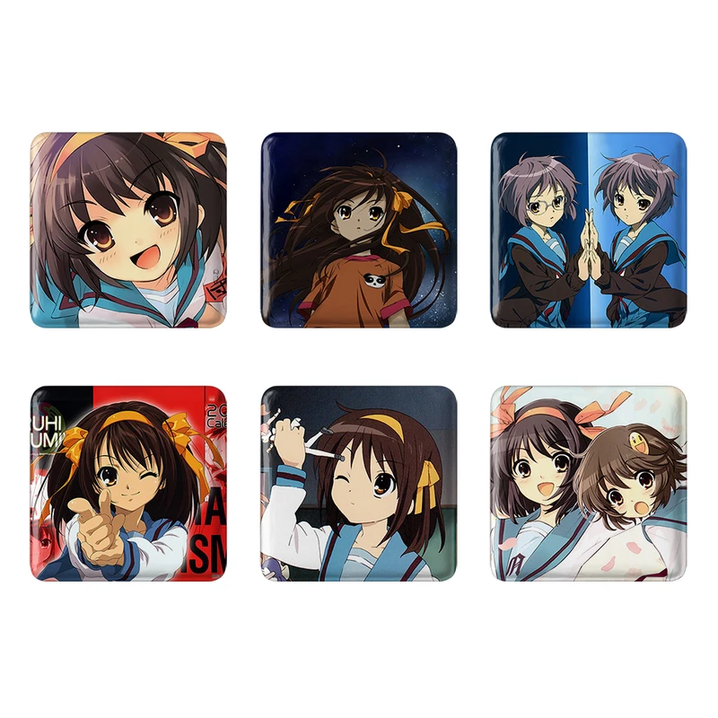 مگنت خندالو طرح انیمه ناپدید شدن هاروهی سوزومیا The Disappearance of Haruhi Suzumiya کد 1527B مجموعه 6 عددی