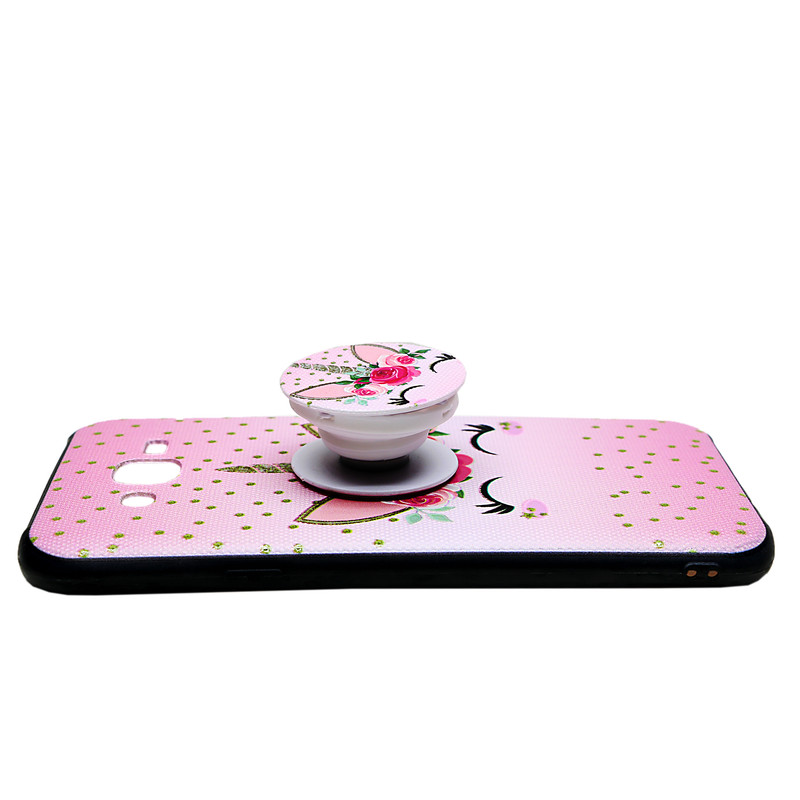 کاور طرح تک شاخ مدل KTP-014 مناسب برای گوشی موبایل سامسونگ Galaxy j7 2015 به همراه پایه نگهدارنده