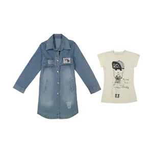 ست تی شرت و مانتو دخترانه مدل 028