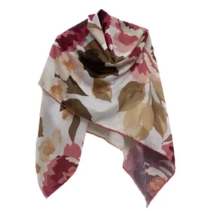 روسری زنانه مدل نخی چهارفصل قواره بزرگ کد 1348