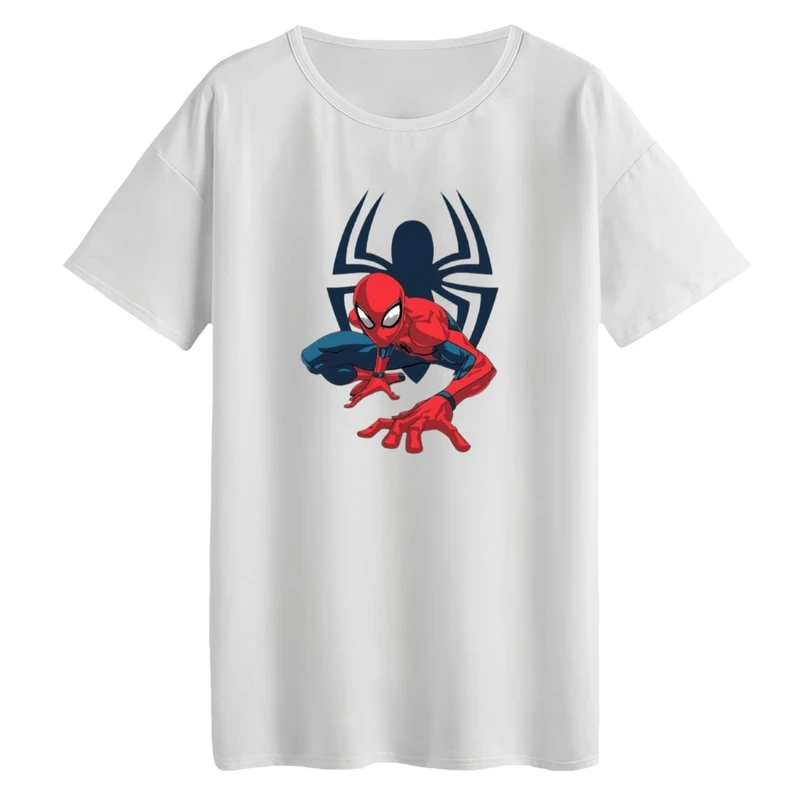 تی‌شرت لانگ آستین کوتاه زنانه مدل مرد عنکبوتی کد2