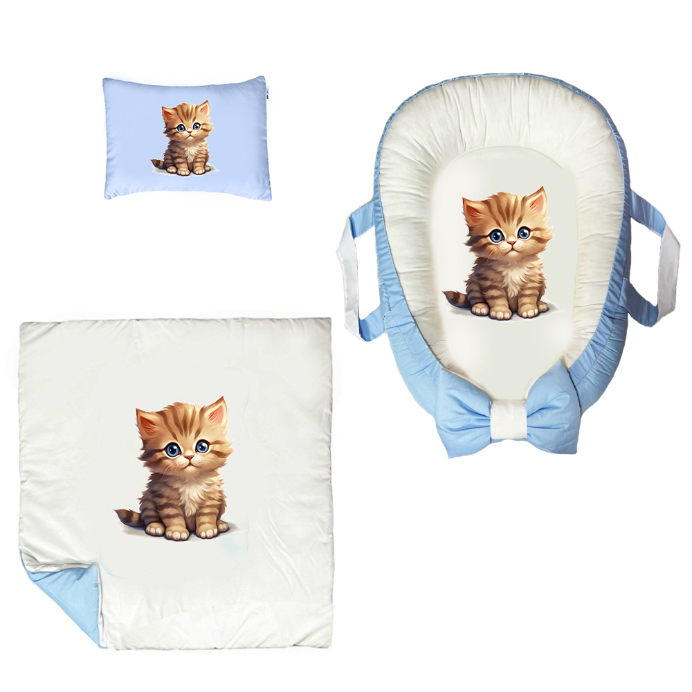 سرویس خواب 3 تکه نوزاد مدل گربه کد DKBB16-set