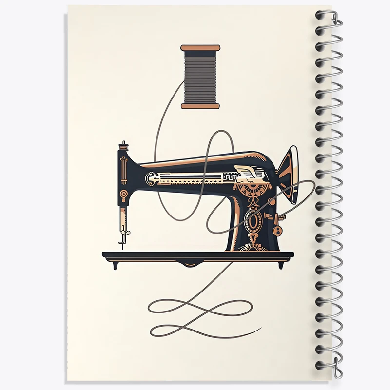 دفتر نقاشی 50 برگ خندالو طرح چرخ خیاطی کد N2027