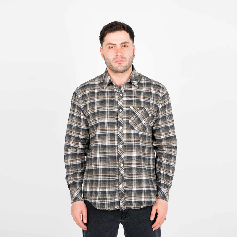 پیراهن آستین بلند یقه برگردان مردانه پاتن جامه مدل 04MC8528