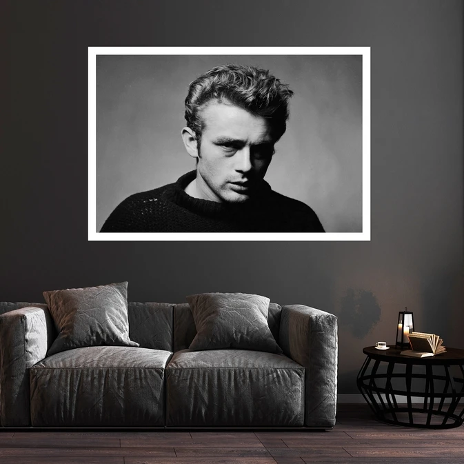 تابلو بکلیت طرح مشاهیر سینمای جهان جیمز دین مدل قاب شاسی W-s9656