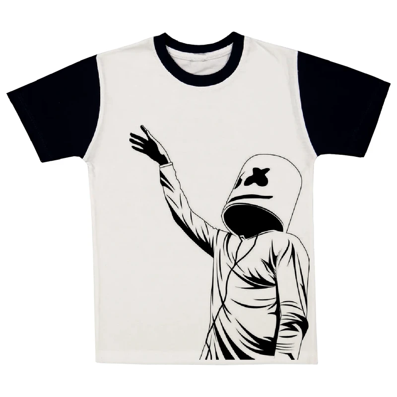 تی شرت آستین کوتاه پسرانه مدل مارشملو A28