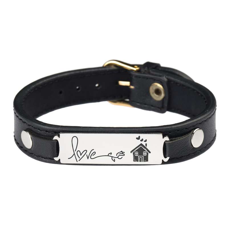 دستبند گيلواره زراوشان مدل چرم خانه عشق کد CH71 دستبند گيلواره زراوشان مدل چرم خانه عشق کد CH71