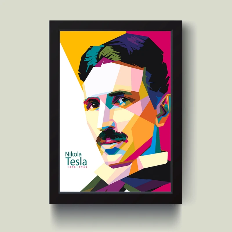 تابلو مدل Nikola Tesla تسلا کد m2592-w